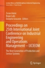 Proceedings on 25th International Joint Conference on Industrial Engineering and Operations Management - IJCIEOM : The Next Generation of Production and Service Systems - eBook