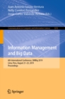 Information Management and Big Data : 6th International Conference, SIMBig 2019, Lima, Peru, August 21-23, 2019, Proceedings - eBook