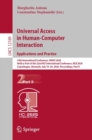 Universal Access in Human-Computer Interaction. Applications and Practice : 14th International Conference, UAHCI 2020, Held as Part of the 22nd HCI International Conference, HCII 2020, Copenhagen, Den - eBook