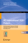 HCI International 2020 - Posters : 22nd International Conference, HCII 2020, Copenhagen, Denmark, July 19-24, 2020, Proceedings, Part II - eBook