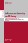 Information Security and Privacy : 25th Australasian Conference, ACISP 2020, Perth, WA, Australia, November 30 - December 2, 2020, Proceedings - eBook