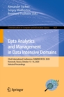 Data Analytics and Management in Data Intensive Domains : 22nd International Conference, DAMDID/RCDL 2020, Voronezh, Russia, October 13-16, 2020, Selected Proceedings - eBook
