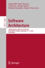 Software Architecture : 15th European Conference, ECSA 2021, Virtual Event, Sweden, September 13-17, 2021, Proceedings - eBook