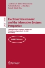 Electronic Government and the Information Systems Perspective : 10th International Conference, EGOVIS 2021, Virtual Event, September 27-30, 2021, Proceedings - eBook