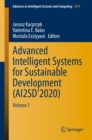 Advanced Intelligent Systems for Sustainable Development (AI2SD'2020) : Volume 1 - eBook
