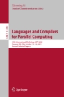 Languages and Compilers for Parallel Computing : 34th International Workshop, LCPC 2021, Newark, DE, USA, October 13-14, 2021, Revised Selected Papers - eBook