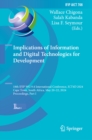 Implications of Information and Digital Technologies for Development : 18th IFIP WG 9.4 International Conference, ICT4D 2024, Cape Town, South Africa, May 20-22, 2024, Proceedings, Part I - eBook