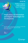 Implications of Information and Digital Technologies for Development : 18th IFIP WG 9.4 International Conference, ICT4D 2024, Cape Town, South Africa, May 20-22, 2024, Proceedings, Part II - eBook