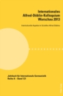Internationales Alfred-Doeblin-Kolloquium Warschau 2013 : Interkulturelle Aspekte im Schaffen Alfred Doeblins - eBook