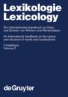 Lexikologie / Lexicology. 2. Halbband - eBook