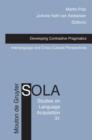 Developing Contrastive Pragmatics : Interlanguage and Cross-Cultural Perspectives - eBook