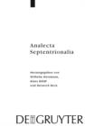 Analecta Septentrionalia : Beitrage zur nordgermanischen Kultur- und Literaturgeschichte - eBook