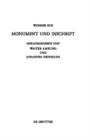 Monument und Inschrift : Gesammelte Aufsatze zur senatorischen Reprasentation in der Kaiserzeit - eBook