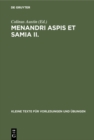 Menandri Aspis et Samia II. : Subsidia interpretationis - eBook