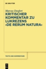 Kritischer Kommentar zu Lukrezens "De rerum natura" - eBook