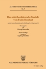 Das mittelhochdeutsche Gedicht vom Fuchs Reinhart : nach den Casseler Bruchstucken und der Heidelberger Handschrift Cod. pal. germ. 341 - eBook