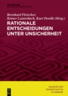 Rationale Entscheidungen unter Unsicherheit - eBook