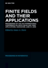 Finite Fields and their Applications : Proceedings of the 14th International Conference on Finite Fields and their Applications, Vancouver, June 3-7, 2019 - eBook