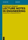 Lecture Notes in Engineering : Introduction to Linearized Elasticity - eBook