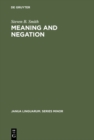 Meaning and Negation - eBook