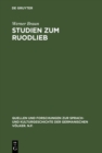 Studien zum Ruodlieb : Ritterideal, Erzahlstruktur und Darstellungsstil - eBook