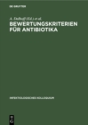 Bewertungskriterien fur Antibiotika - eBook