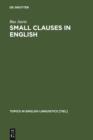Small Clauses in English : The Nonverbal Types - eBook