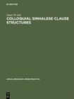 Colloquial Sinhalese Clause Structures - eBook