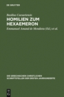 Homilien zum Hexaemeron - eBook