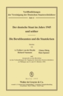 Der deutsche Staat im Jahre 1945 und seither. Die Berufsbeamten und die Staatskrisen - eBook