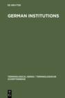 German Institutions : Designations, Abbreviations, Acronyms - eBook