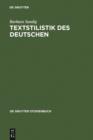 Textstilistik des Deutschen - eBook