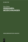 Personenbezeichnungen : Der Mensch in der deutschen Sprache - eBook