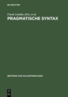 Pragmatische Syntax - eBook