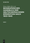 Biographisches Handbuch der deutschsprachigen Emigration nach 1933-1945 - eBook