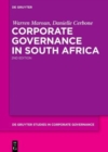 Corporate Governance in South Africa - Book