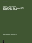Structure du dialecte basque de Maya - eBook