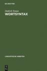 Wortsyntax : eine Diskussion ausgewahlter Probleme deutscher Wortbildung - eBook