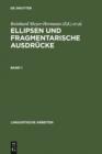 Ellipsen und fragmentarische Ausdrucke : Bd. 1 - eBook