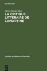La critique litteraire de Lamartine - eBook