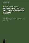 Briefe an Lessing aus den Jahren 1746-1770 - eBook