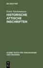 Historische attische Inschriften - eBook