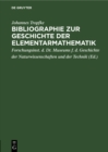 Bibliographie zur Geschichte der Elementarmathematik - eBook