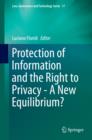 Protection of Information and the Right to Privacy - A New Equilibrium? - eBook
