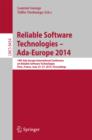 Reliable Software Technologies - Ada-Europe 2014 : 19th Ada-Europe International Conference on Reliable Software Technologies, Paris, France, June 23-27, 2014. Proceedings - eBook