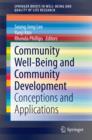 Community Well-Being and Community Development : Conceptions and Applications - eBook