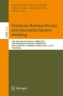 Enterprise, Business-Process and Information Systems Modeling : 16th International Conference, BPMDS 2015, 20th International Conference, EMMSAD 2015, Held at CAiSE 2015, Stockholm, Sweden, June 8-9, - eBook