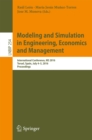 Modeling and Simulation in Engineering, Economics and Management : International Conference, MS 2016, Teruel, Spain, July 4-5, 2016, Proceedings - eBook