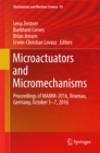 Microactuators and Micromechanisms : Proceedings of MAMM-2016, Ilmenau, Germany, October 5-7, 2016 - eBook