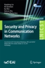 Security and Privacy in Communication Networks : SecureComm 2017 International Workshops, ATCS and SePrIoT, Niagara Falls, ON, Canada, October 22-25, 2017, Proceedings - eBook